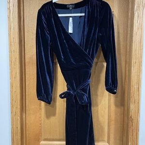 Wrap dress, velvet, J Crew NWT